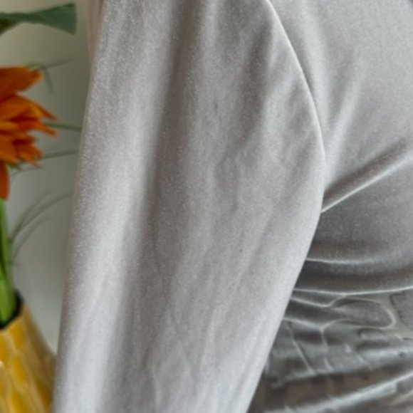 Free People NWT Silver Gray Damask Pattern Velour Dress - Picture 16 of 16